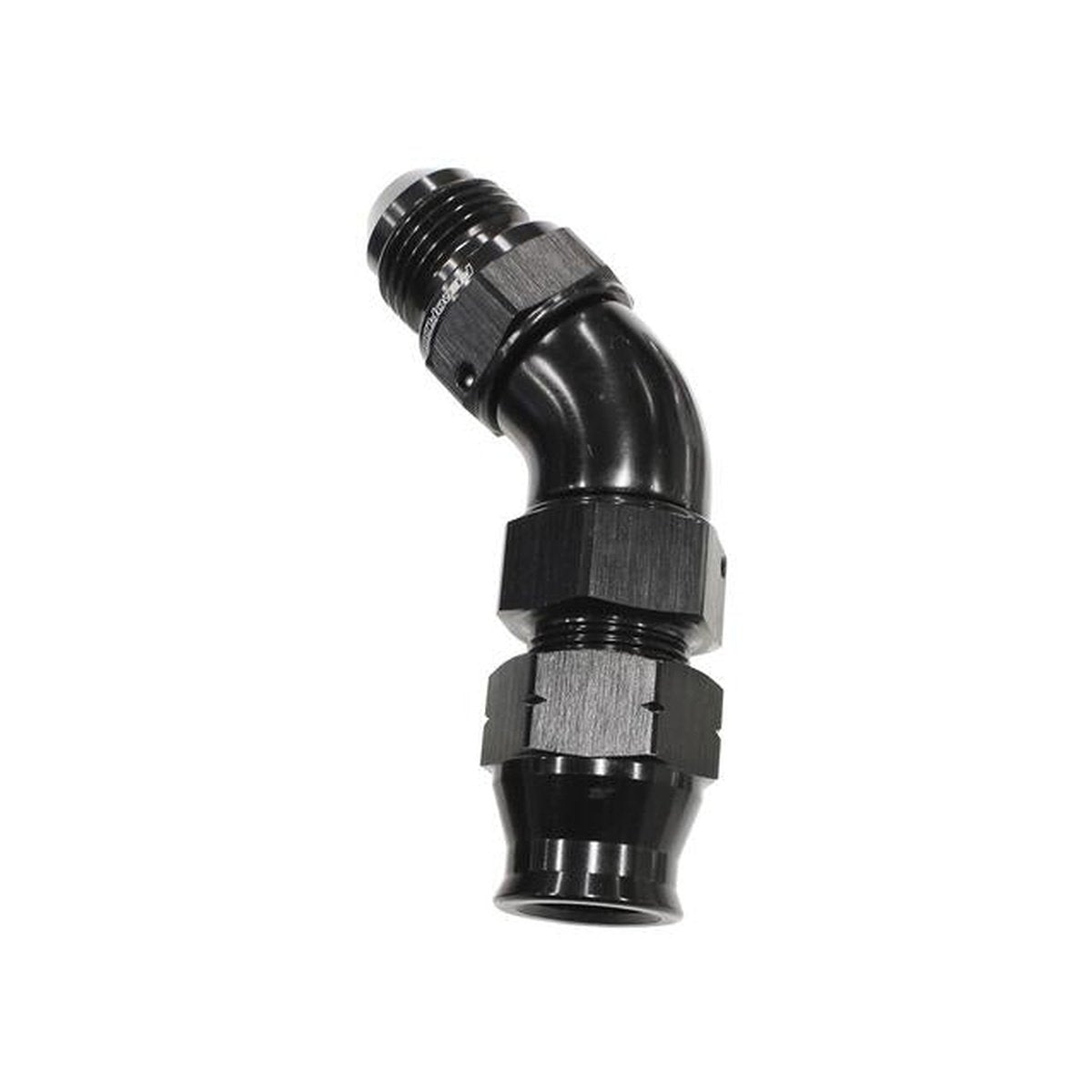 Aeroflow AF128-05BLK 5/16" Tube 45Deg Male -6AN Black Swivel Nut With Olive