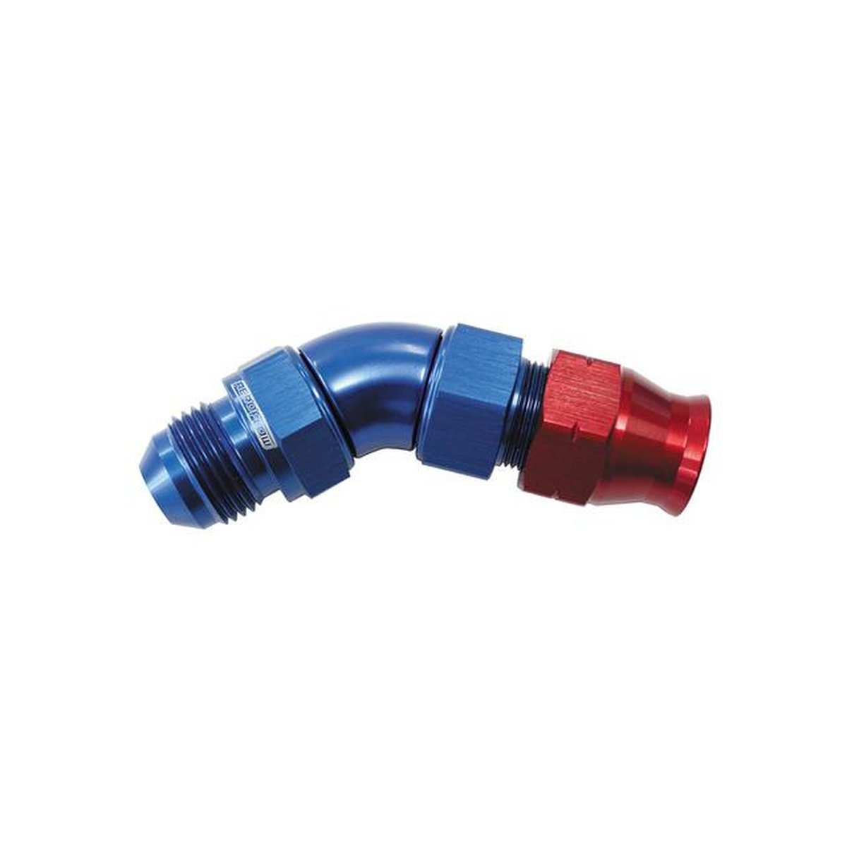 Aeroflow AF128-05 5/16" Tube 45Deg Male -6AN Blue Swivel Nut With Olive