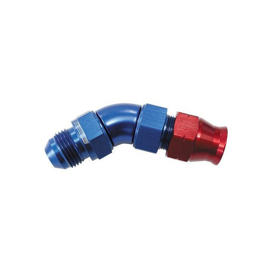 Aeroflow AF128-06 3/8" Tube 45Deg Male -6AN Blue Swivel Nut With Olive