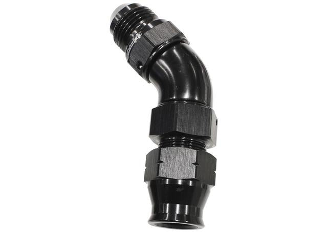 Aeroflow AF128-10BLK 5/8" Tube 45Deg Male -10AN Black Swivel Nut With Olive