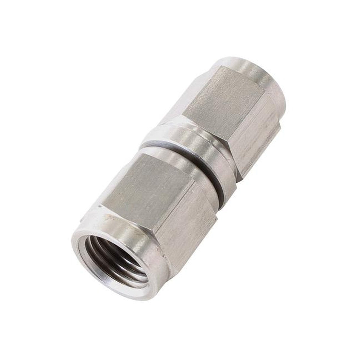 Aeroflow AF131-04SS S/S Straight Female Flare -4ansilver Swivel Coupler Stainles