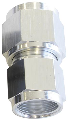 Aeroflow AF131-06-08S Swivel Coupler Reducer -8AN To -6AN Silver Female Coupler