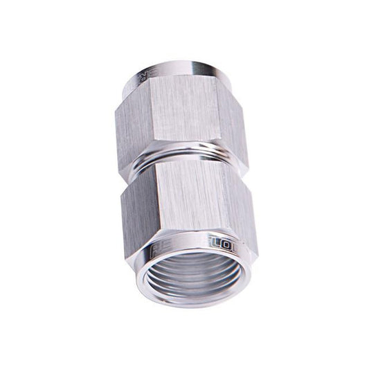 Aeroflow AF131-06S Straight Female Flare -6AN Silver Swivel Coupler