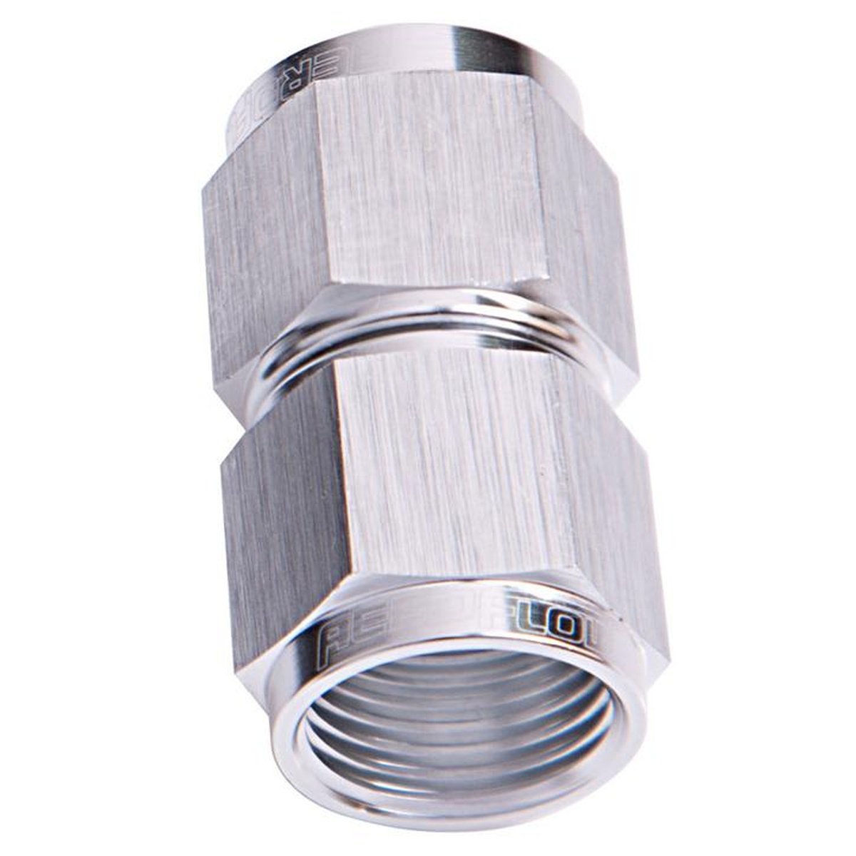 Aeroflow AF131-08S Straight Female Flare -8AN Silver Swivel Coupler