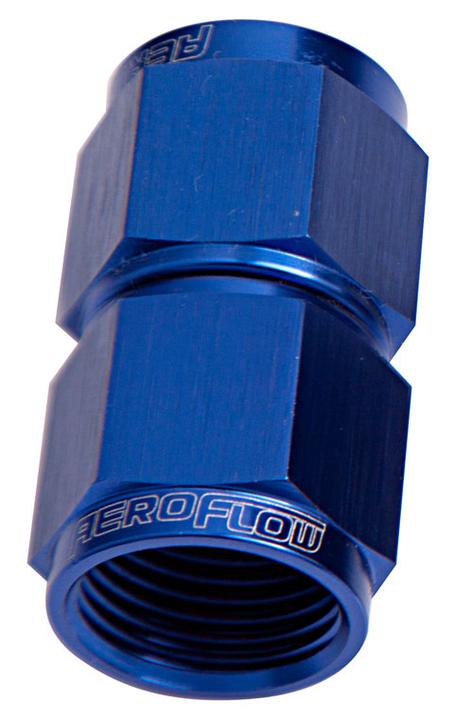 Aeroflow AF131-10 Straight Female Flare -10AN Blue Swivel Coupler
