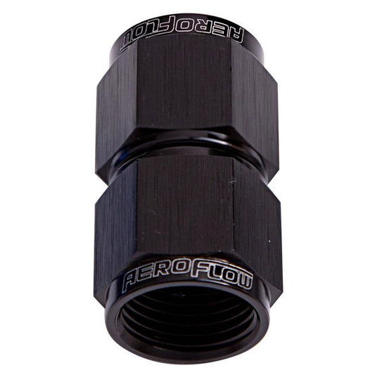 Aeroflow AF131-10BLK Straight Female Flare -10AN Black Swivel Coupler