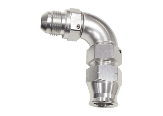 Aeroflow AF137-05S 5/16" Tube 90Deg Male -6AN Silver Swivel Nut With Olive