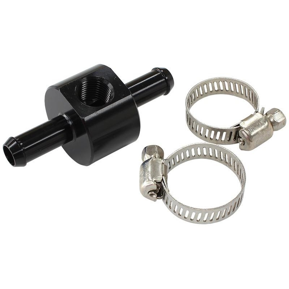Aeroflow AF138-05BLK 5/16" Barb With 1/8" Port Adapter Black Straight