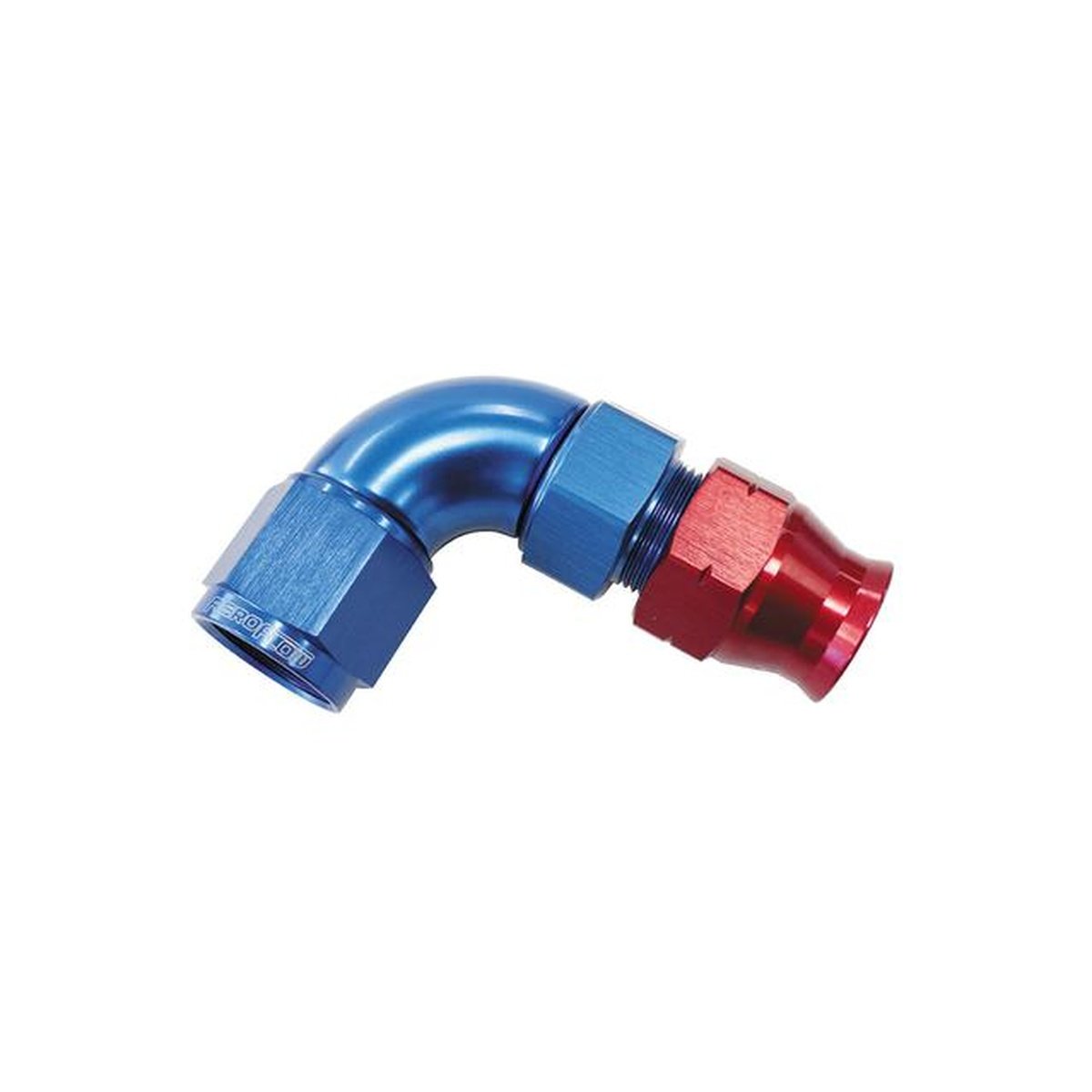 Aeroflow AF139-05 5/16" Tube 90Deg Female -6AN Blue Swivel Nut With Olive