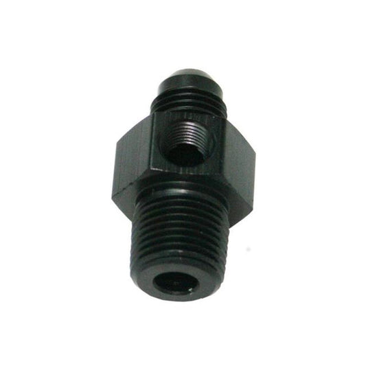 Aeroflow AF139-06-02BLK Male 1/8"Npt To -6AN 1/8" Port Black 1/8" To -6AN ,1/8" Port