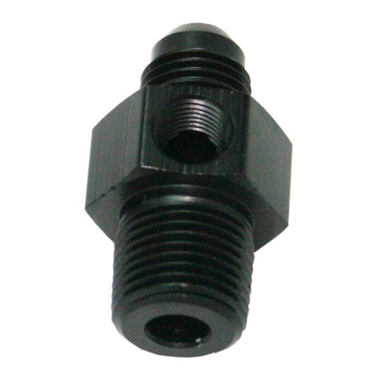 Aeroflow AF139-06-08BLK Male 3/8"Npt To -6AN 1/8" Port Black 3/8" To -6AN 1/8" Port