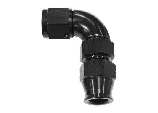 Aeroflow AF139-08BLK 1/2" Tube 90Deg Female -8AN Black Swivel Nut With Olive