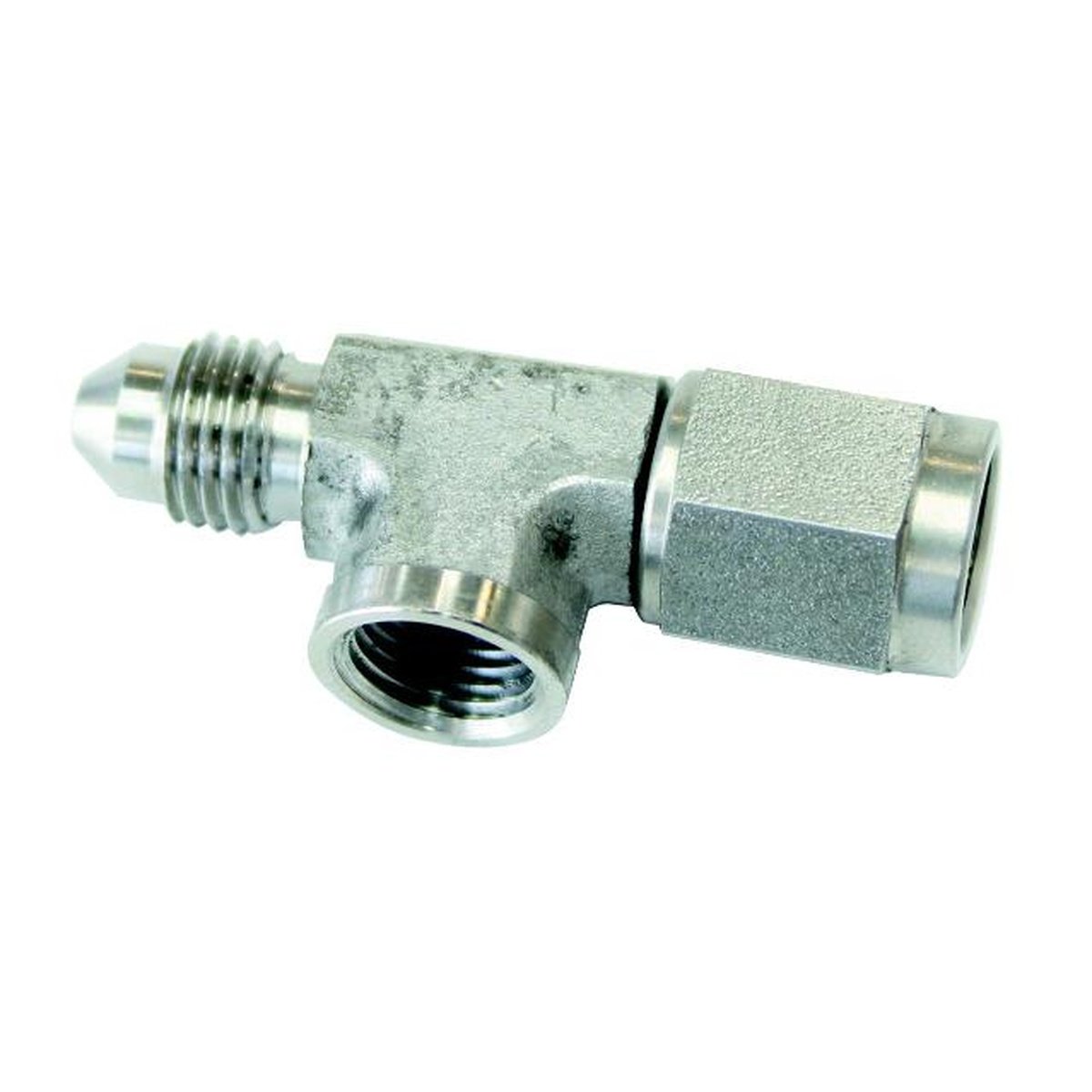 Aeroflow AF140-03-SS Straight Female - Male -3AN Stainless With 1/8" Npt Port