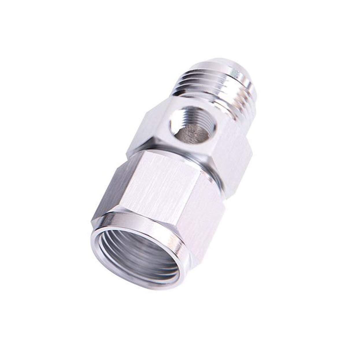 Aeroflow AF140-03S Straight Female - Male -3AN Silver With 1/8" Npt Port