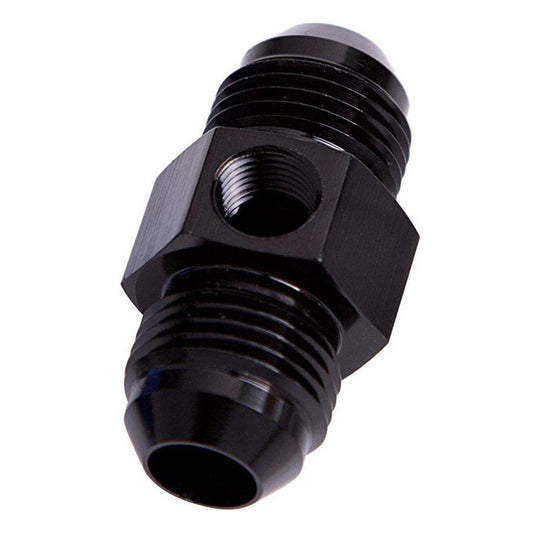 Aeroflow AF141-06BLK Straight Male - Male -6AN Black With 1/8" Npt Port
