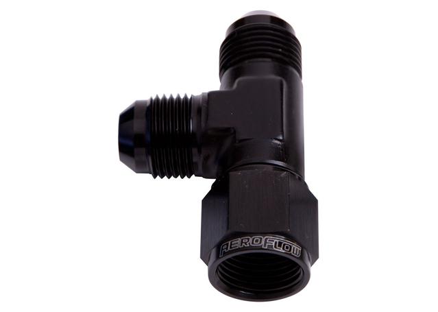 Aeroflow AF145-10BLK Tee -10AN Female Swivel On RunBlue Swivel Nut AF145-10BLK