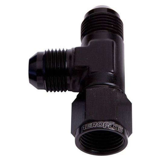 Aeroflow AF145-04BLK Tee -4AN Female Swivel On Run Black Swivel Nut AF145-04BLK