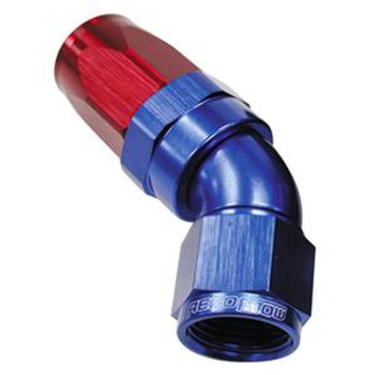 Aeroflow AF152-10 45 Deg Hose End -10AN Blue Full Flow Taper Style AF152-10