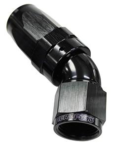 Aeroflow AF152-20BLK 45 Deg Hose End -20AN Black Full Flow Taper Style AF152-20BLK