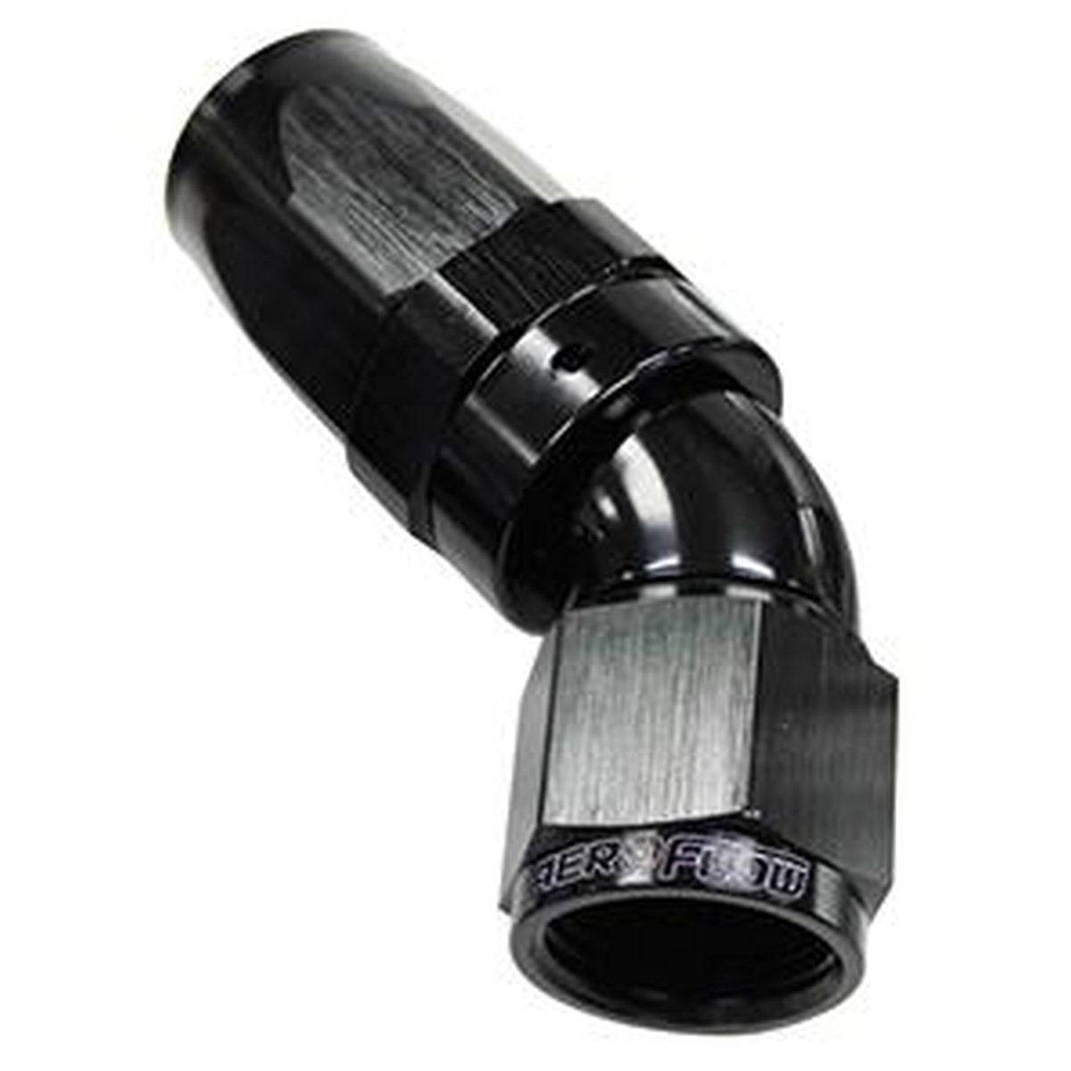 Aeroflow AF152-16BLK 45 Deg Hose End -16AN Black Full Flow Taper Style AF152-16BLK