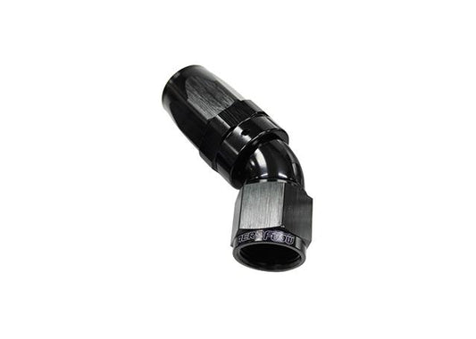 Aeroflow AF152-12BLK 45 Deg Hose End -12AN Black Full Flow Taper Style AF152-12BLK