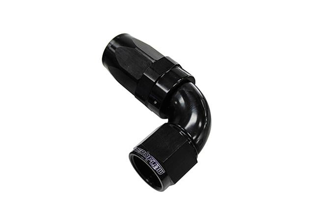 Aeroflow AF153-20BLK 90 Deg Hose End -20AN Black Full Flow Taper Style AF153-20BLK