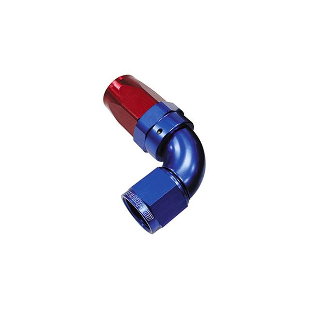 Aeroflow AF153-12 90 Deg Hose End -12AN Blue Full Flow Taper Style AF153-12