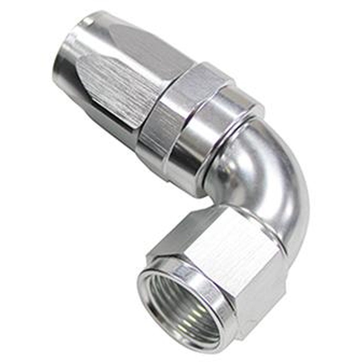 Aeroflow AF153-04S 90 Deg Hose End -04AN Silver Full Flow Taper Style AF153-04S