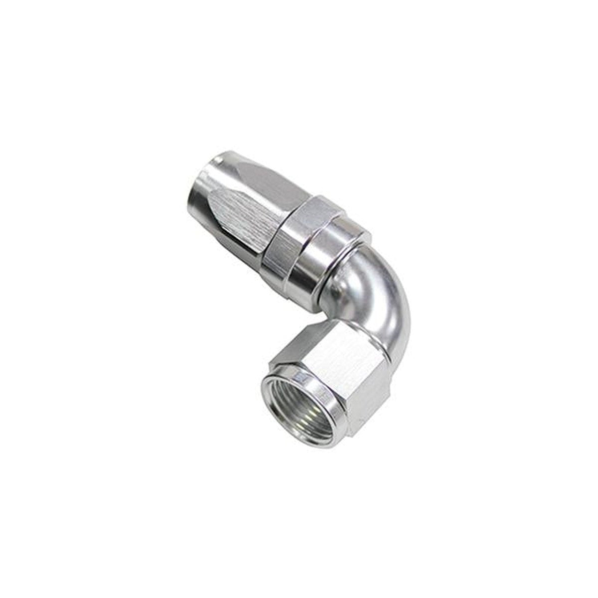 Aeroflow AF153-16S 90 Deg Hose End -16AN Silver Full Flow Taper Style AF153-16S