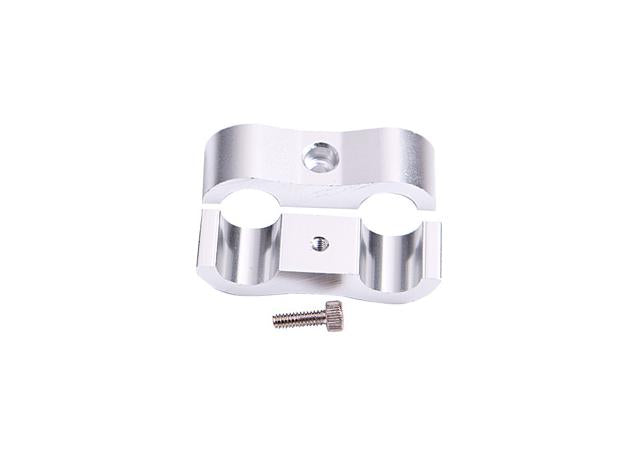 Aeroflow AF156-07S Billet Dual Hose Seperator Silver 11mm ID or 7/16" ID