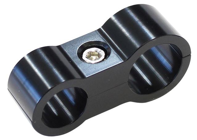 Aeroflow AF156-09-10BLK Stepped Billet Dual Hose Separators -6 & -8 Braid