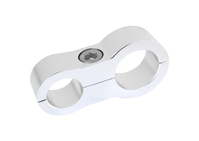 Aeroflow Stepped Billet Dual Hose Separators -6 & -10 Braid Silver