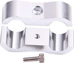 Aeroflow AF156-09S Billet Dual Hose Seperator Silver 13.5mm ID or 17/32" ID