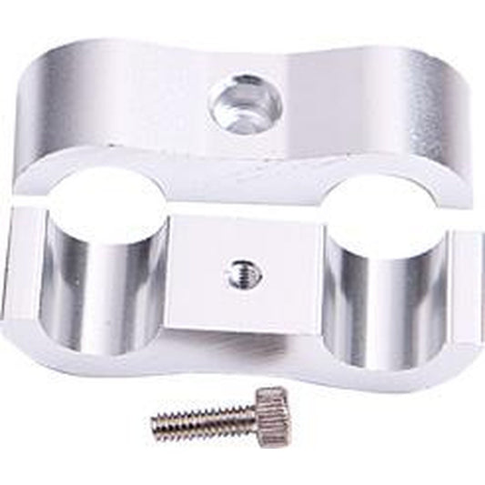 Aeroflow AF156-10S Billet Dual Hose Seperator Silver 15.8mm ID or 5/8" ID
