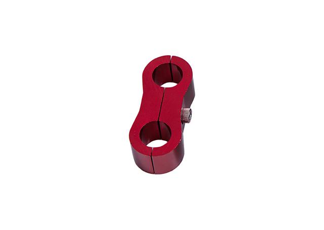 Aeroflow AF156-09R Billet Dual Hose Seperator Red 13.5mm ID or 17/32" ID
