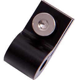 Aeroflow AF157-09BLK Billet P Style Clamp -6 Hose Black 14.3mm ID or 9/16" ID