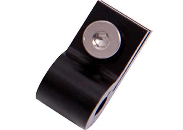 Aeroflow AF157-06BLK Billet P Style Clamp -6 H/Line Black 9.5mm ID or 3/8" ID