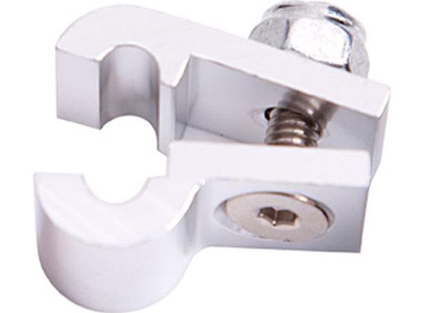 Aeroflow AF157-06S Billet P Style Clamp -6 H/Line Silver 9.5mm ID or 3/8" ID
