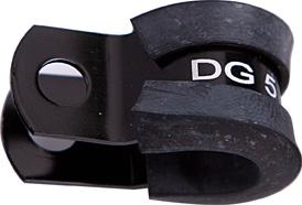 Aeroflow AF158-03BLK Cushioned P Clamps -3AN 10Pk Black 4.7mm ID or 3/16" ID