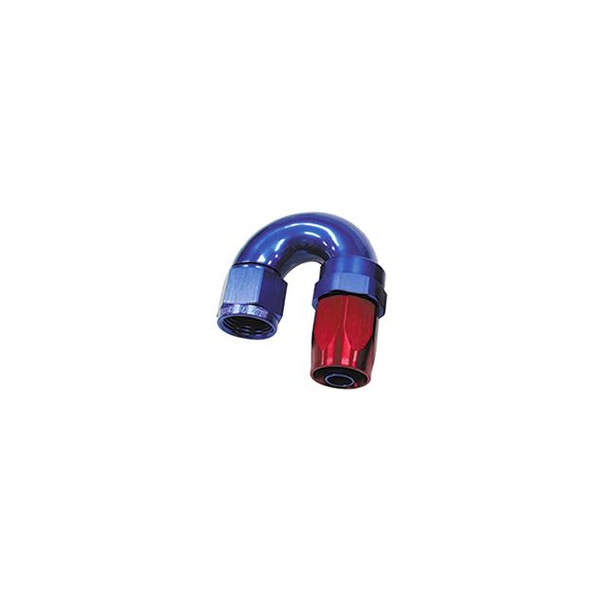 Aeroflow AF159-10 180 Deg Hose End -10AN Blue Full Flow Taper Style AF159-10
