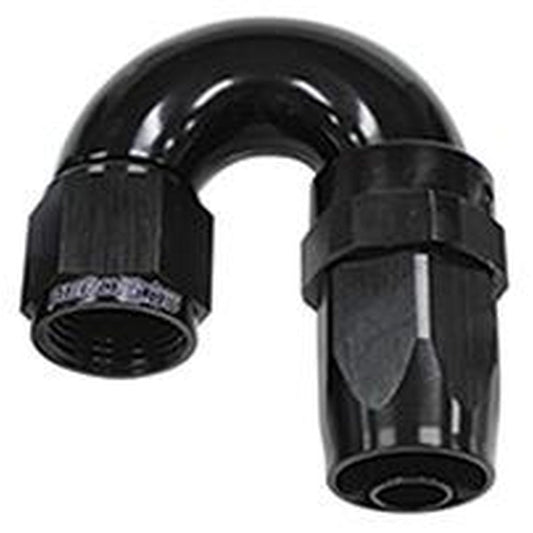 Aeroflow AF159-06BLK 180 Deg Hose End -06AN Black Full Flow Taper Style AF159-06BLK