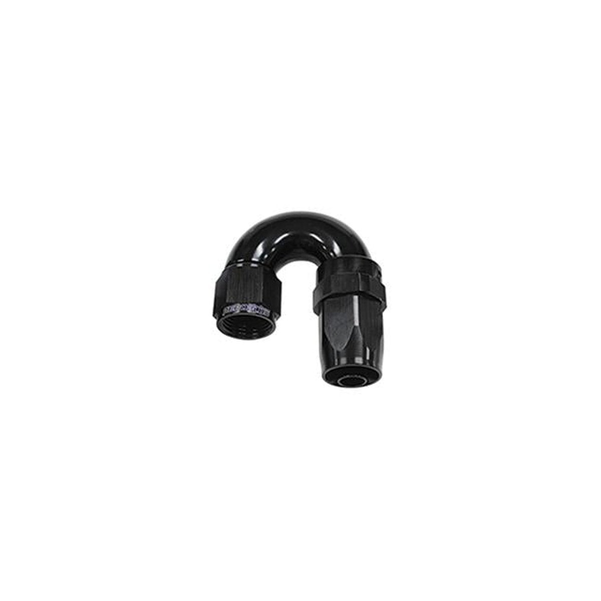 Aeroflow AF159-08BLK 180 Deg Hose End -08AN Black Full Flow Taper Style AF159-08BLK
