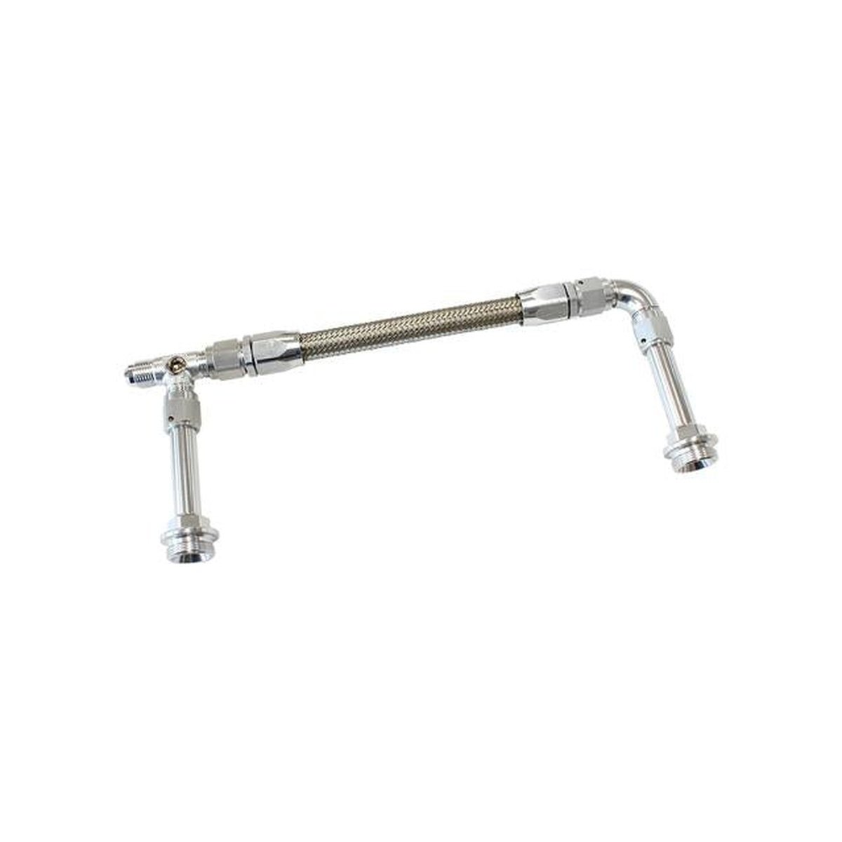 Aeroflow Holley Dual Inlet -6AN Silver Suits 2m Metering Blocks