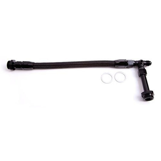 Aeroflow AF160-06BLK Holley Dual Inlet Rail -6AN Black Suits 1-2 Metering Blocks