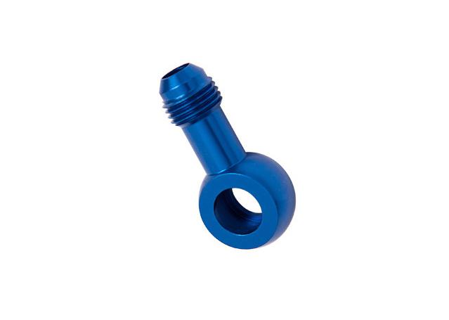 Aeroflow AF163-06 Edelbrock Carb Inlet Banjo Blue 5/8-20 To Male -6an