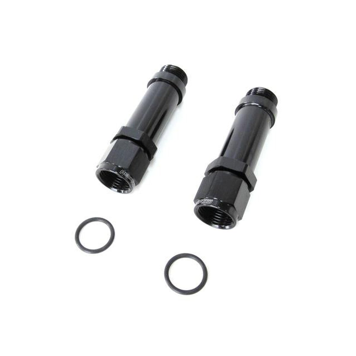 Aeroflow AF165-08-1BLK -8AN Female To Holley Ultra Hpblack Swivel Nut (Pair) -8orb