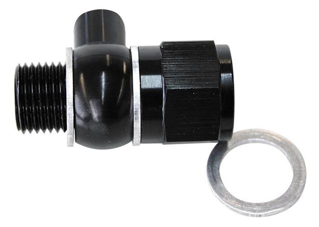 Aeroflow AF166-05-02BLK Oil Pressure Adapter Allows 1/8" Npt Aux Port Fits LS Chev