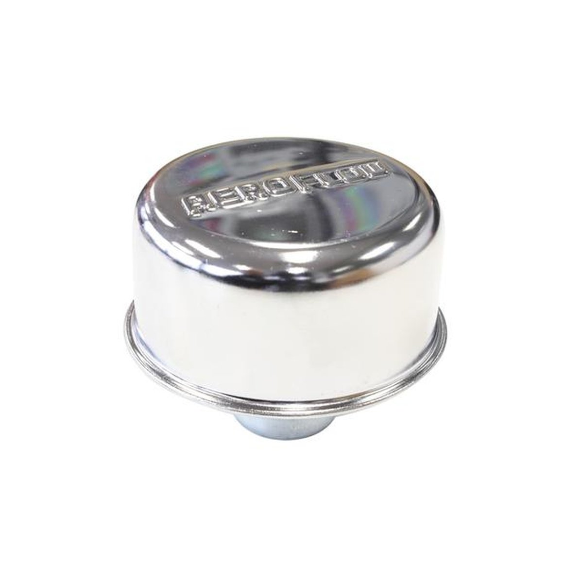 Aeroflow AF1821-7000 Chrome Valve Cover Breather Push In Style, No Spout W/Logo