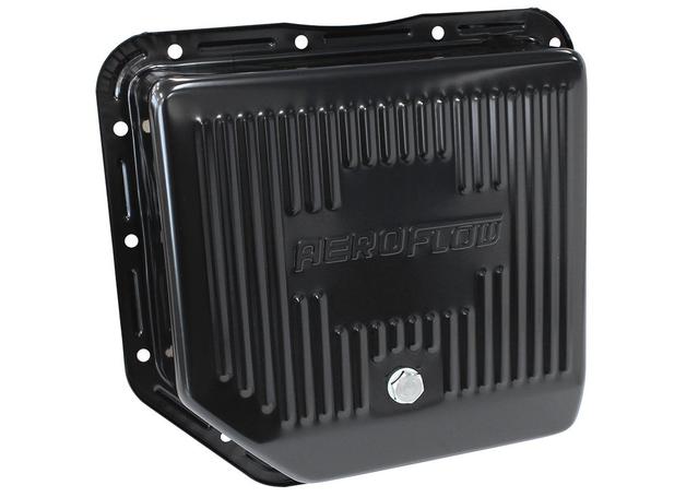 Aeroflow AF1826-3003 Deep Transmission PAN Black W/ Drain Plug Fits Th350