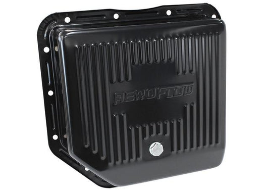 Aeroflow AF1826-3003 Deep Transmission PAN Black W/ Drain Plug Fits Th350